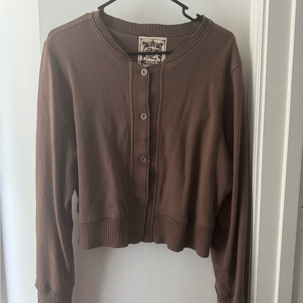 Brown Long Sleeve Top